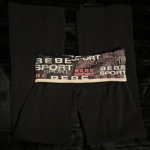 Bebe Flared Foldover Leggings